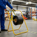 Premium Heavy Duty Static Roll Holder for 50cm Rolls - Durable Steel A-Frame Design for Convenient Dispensing | COSHH | UK