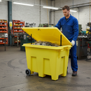 Wheeled Storage Bin 350 Litre 1265 x 855 x 910mm Yellow for Industrial Storage