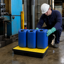 40 Litre Polyethylene Spill Tray with Removable Grid for Safe Liquid Containment