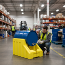 Premium Low Profile Storage Rack for 1 x 205L Drum - Durable and Chemical Resistant with High Load Capacity | COSHH | UK