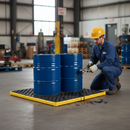 Premium Flexible Spill Pallet for Four 205 Litre Drums - UV Stabilized, Chemical Resistant, Compact Storage Solution | COSHH | UK
