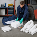 Polyethylene Emergency Spill Kit in Carrying Case for Oil, 49L Absorption Capacity, Ideal for Mobile Use (Pack of 250)