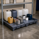 Polyethylene Spill Tray for 2200mm Shelves, 520L Containment, 2180 x 1315 x 315mm, for Hazardous Chemical Storage
