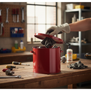 Oily Waste Can 8 Litre 244mmØ x H232mm Red for Bench Top Use