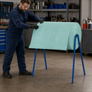 Steel Roll Holder for Rolls up to 100 cm Wide, 20 kg Capacity, for Industrial & Workshop Use