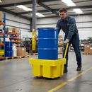 Premium Spill Pallet for 205 Litre Drum - Heavy Duty, UV Stabilized with Removable Grid for Easy Cleaning | COSHH | UK