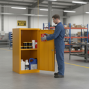 Flammable Liquids Storage Cabinet 25kg 457mm x 457mm x 915mm Steel for Safe Chemical Storage