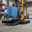 Premium Heavy Duty Spill Pallet Ramp with 10 Degree Slope for Easy Access - Durable Polyethylene Construction | COSHH | UK
