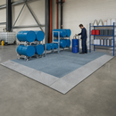 Galvanised Steel Spillage Decking with Grid, 2000kg Wheel Load, 500 x 500 x 123mm, for Flammable Liquid Storage