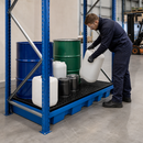 Polyethylene Spill Tray with Removable Grid for 1825mm Shelves, 800kg Load Capacity, 235L Containment Volume