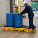 4 Drum Inline Spill Pallet for Safe Drum Storage