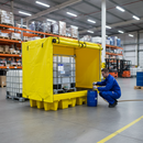 Covered Double IBC Spill Pallet 1140 Litre 2560 x 1350 x 2140mm for Outdoor Spill Control