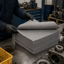 Lightweight 3-Ply Universal Absorbent Cloths, 40 x 50 cm, 70 Litre Oil Absorption Capacity, Lint-Free, for Cleaning & Maintenance (Pack of 100)
