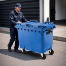 660 Litre Blue Wheelie Bin for Waste Collection