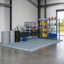 Galvanised Steel Spillage Decking with Grid, 1862 x 1362 x 78 mm, 181 L Containment, 450 kg Wheel Load, for Safe Storage of Flammable Liquids