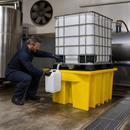 Single IBC Spill Pallet with Dispenser for Safe Liquid Storage
