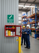 Premium Emergency Chemical Spill Kit Sign - Self-Adhesive Vinyl or Rigid Plastic, High Gloss Finish for Workplace Safety | Polyethylene | BS 7959 | UK