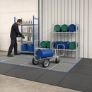 Polyethylene Spill Decking with Galvanised Grid, 3000 x 790 x 150 mm, 280 L Containment, 5 Drum Capacity, for Safe Chemical Storage