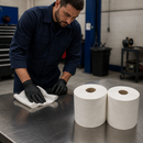 Perforated Non-Woven Tuf Wipe Rolls for Workplace Cleaning (Pack of 2)