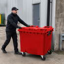 1100 Litre Red Wheelie Bin for Industrial and Commercial Waste