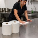 Perforated Non-Woven Tuf Wipe Rolls for Workplace Cleaning (Pack of 2)