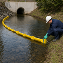PVC Oil Barrier 250mm x 7500mm for Streams & Water Treatment, 100mm Freeboard, 150mm Immersion Depth
