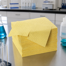Lightweight Polypropylene Chemical Absorbent Fleece Cloths, 40 x 50 cm, 70 Litre Capacity, 3-Ply, for Laboratory Use (Pack of 100)