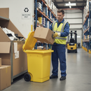 75L Wheelie Bin | Yellow | Heavy Duty | COSHH | UK