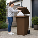 240 Litre Brown Wheelie Bin for Easy Waste Management