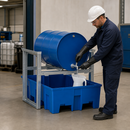 Polyethylene Drum Rack and Dispensing Station for 1 x 205 Litre Drum, 240 Litre Containment, 1049 x 1245 x 837 mm, for Safe Chemical Storage