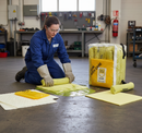 Professional 70 Litre Spill Kit in Portable Clear Carry Bag for Hazardous Liquid Absorption | BS 7959 | UK