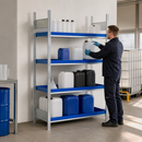 Steel Hazmat Small Container Rack with 4 Spill Trays, 2000mm Height, for Safe Liquid Storage
