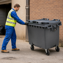 660 Litre Grey Wheelie Bin for Waste Collection