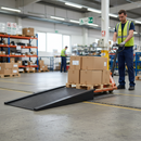 Professional Long Workfloor Ramp for Pallet Trucks and Drum Handlers - Durable Polyethylene Design with Grip Runners | UK