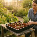 Premium 64 Litre Garden Tray with Ridged Base for Drainage and Versatile Uses - High-Quality Professional Grade for Industrial and Commercial Appli...
