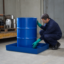 Steel Spill Pallet for Flammable Liquids Storage (1 Drum) for Safe Handling