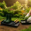 Premium 9 Litre Garden Tray - Lightweight Polypropylene with Ridged Base for Tools and Boot Storage | COSHH | UK