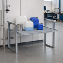 Steel Galvanised Stacking Shelf for Small Containers, 1429 x 1130 x 837 mm, 700 kg Capacity, Stackable up to 3 High, for Safe Storage of Hazardous Materials