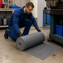 Extra Light Polyester and Polypropylene Floor Protection Roll, 100 cm x 100 m, 200 Litre Absorption, for Heavy Duty Use