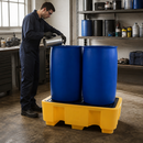 2 Drum Spill Pallet for Safe Oil Storage