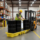 Premium Inline Spill Pallet for 4 Drums - UV Stabilised Polyethylene, 250 Litre Sump Capacity, Low Profile Design | COSHH | UK