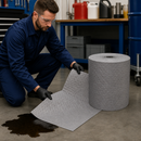 2-Ply Lightweight Polypropylene Universal Absorbent Fleece Rolls, 50 cm x 90 m, 328 L Absorption Capacity (Pack of 2)