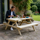4ft Picnic Table with Natural Finish for Outdoor Gatherings