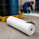 Heavy-Duty Polypropylene Oil Absorbent Fleece Roll, 1450mm x 24000mm, 176L Absorption Capacity, for Outdoor Use