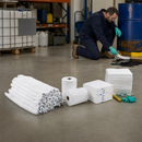 Emergency Spill Kit Refill Set for Oil, 445 Litre Absorption Capacity, Includes Mats, Socks, Cushions, Goggles & Gloves (Cardboard Box)