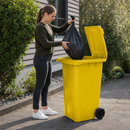 240 Litre Yellow Wheelie Bin for Waste Management