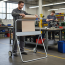 Professional Roll Holder with Wheels for 50cm Rolls - Heavy Duty Steel Construction for Easy Mobility and Spill Response | COSHH | UK