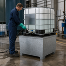 Galvanised Steel Spill Pallet for 1000L IBC Storage