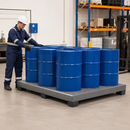 Steel Spill Pallet for 8 x 205 Litre Drums, 425 Litre Containment, with Galvanised Grid, for Industrial Use