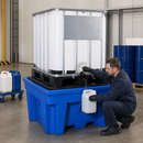 Polyethylene Spill Pallet for 1 x 1000 Litre IBC, 1100 Litre Containment, 2000 kg Load Capacity, with Forklift Pockets (Pack of 1)